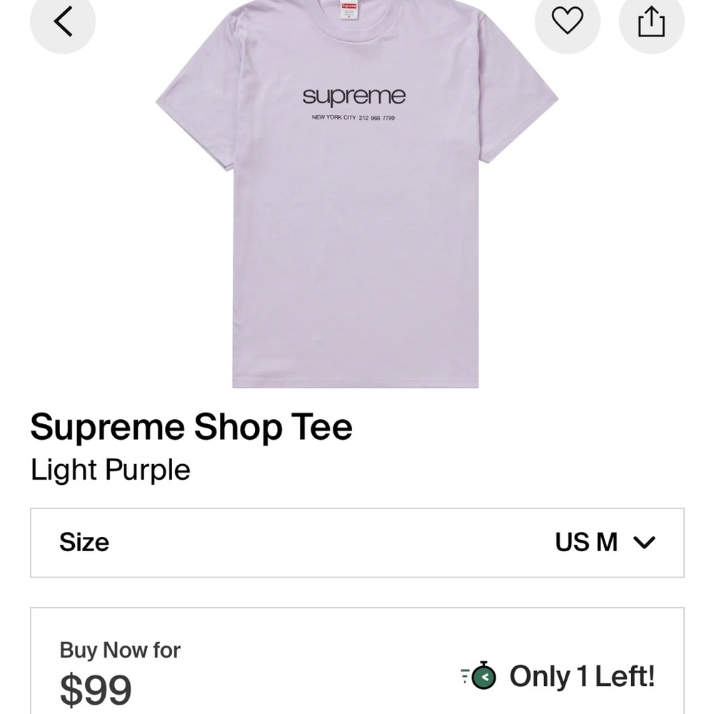 Supreme s/s classic logo tee shirt